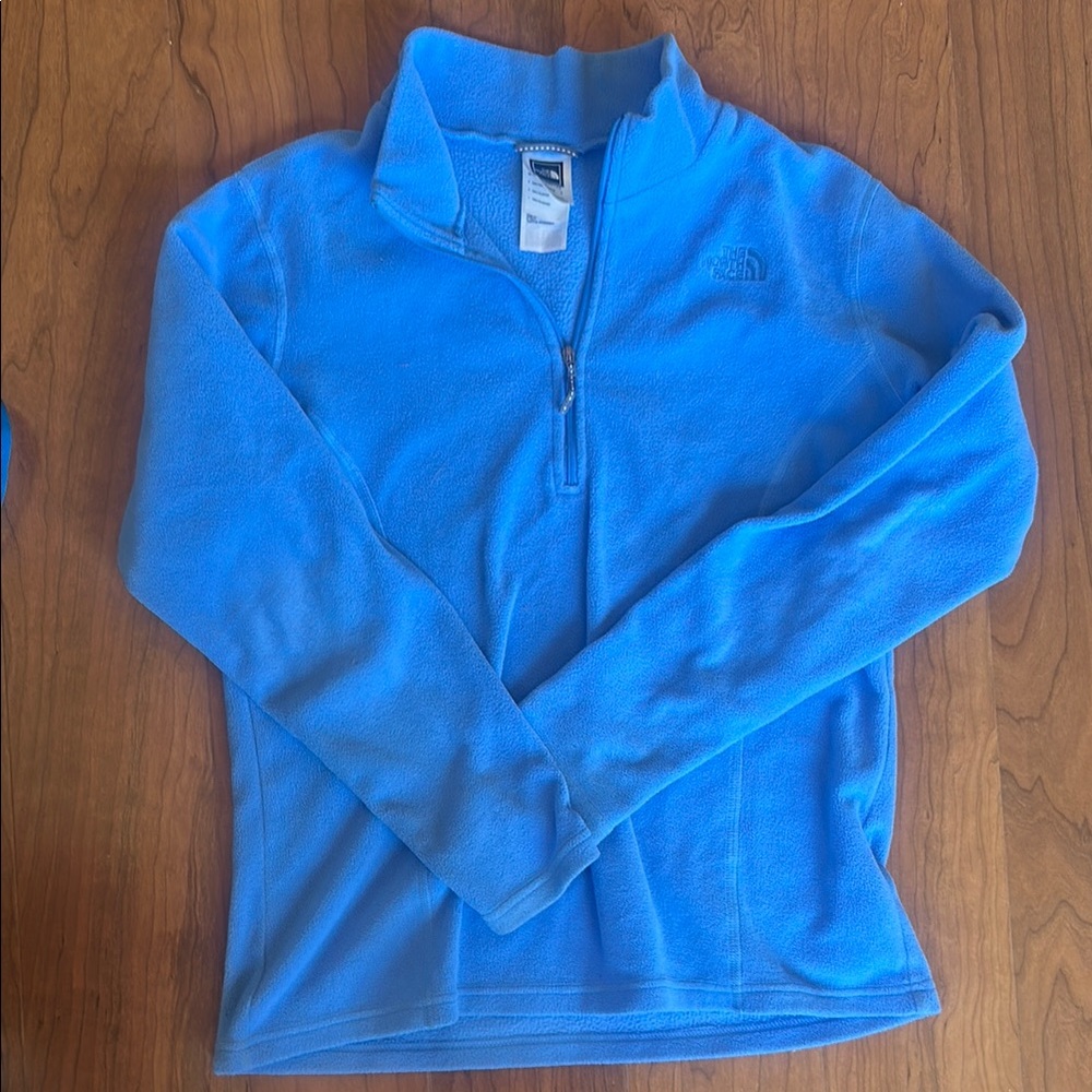 The North Face Vibrant Blue Quarter-Zip Fleece girls size xl